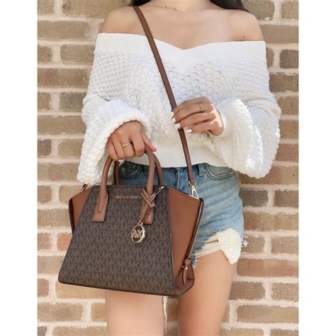 michael kors top zip satchel|Michael Michael Kors Avril Small Logo Top.